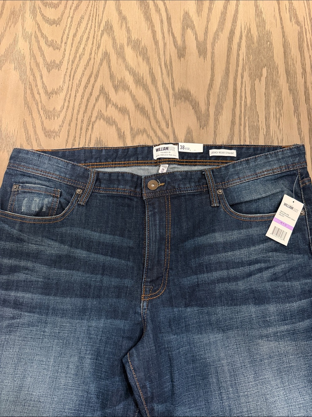 William Rast Indigo Straight-Leg Men’s Jeans